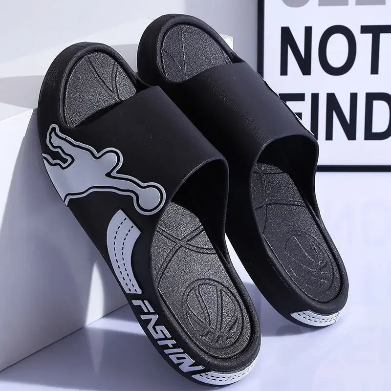 House Indoor Shiatsu Men's Shoe Living Room Male Slipper Slides Flip Flops Walk Around Home Bathroom 2025 Style Y2k Trend Eva