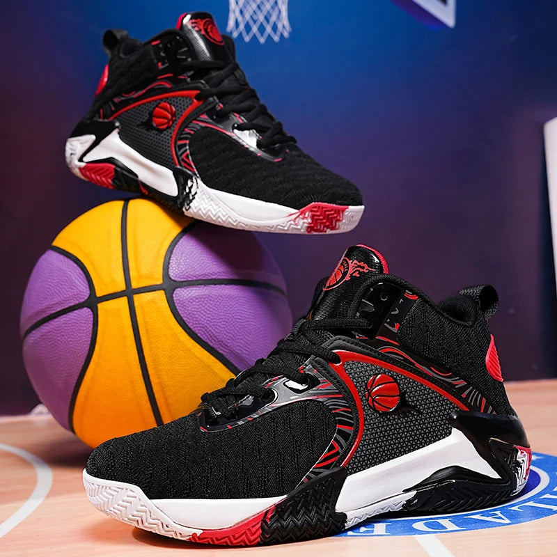 Sapatilhas de Basquetebol Masculinas Novas Sapatilhas Desportivas Antiderrapantes com Amortecimento Sapatilhas de Treino de Fitness Botas de Basquetebol Masculinas Ténis Tamanhos 39-48