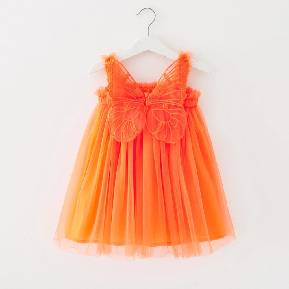 girls wings cute dresses baby ball gown tutu dress children summer clothes kids birthday party clothing for summer