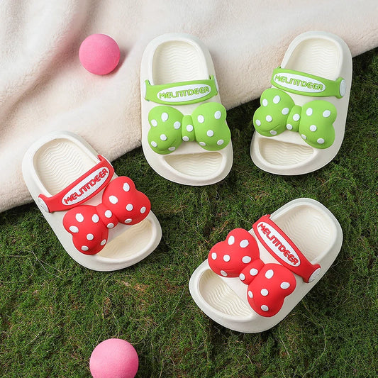 MELITTDEER Girls‘ Sandals - Kids Slippers, Soft Sole and Beautiful Bows , Adjustable heel strap, EVA Material, Oudoor Use