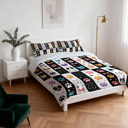 "Euphoria" Season 3 - Dog Print Duvet Cover Set, soft, skin-friendly, and comfortable, suitable for teenagers' bedrooms.