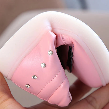 Sapatilhas Brilhantes Infantis, Laço de Princesa para Meninas, Sapatilhas LED para Bebé Fofas com Luz Tamanhos 21-30