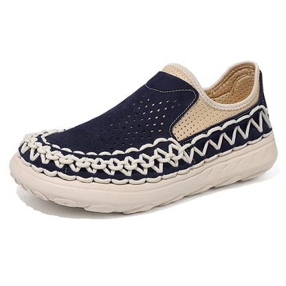 Summer Hand-woven Men's Shoes Fashion Men Casual Shoes Brand Designer Men Sneakers High Quality Outdoor Flats Driving Shoes