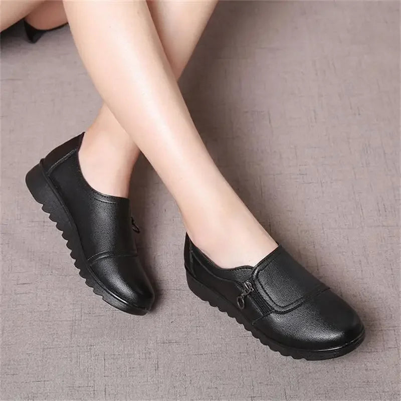 BEYARNE sapatilhas femininas nova coleção, sapatilhas rasas da moda, sapatos de couro genuíno, mocassins femininos, sapatos slip-on sapatos femininos