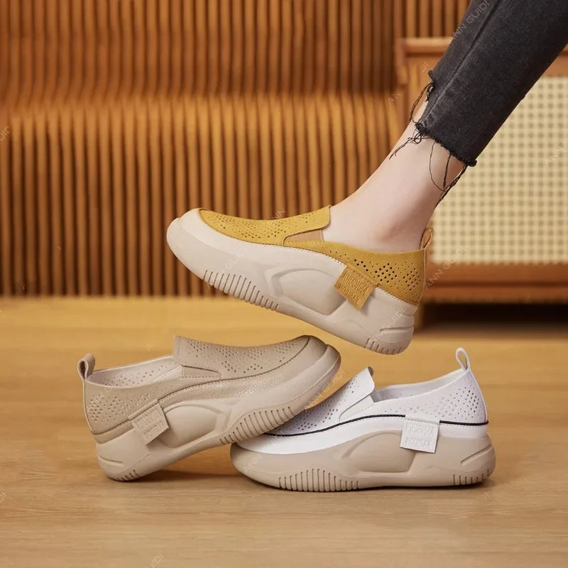 New Women's Shoes Lightweight Women Vulcanized Shoes Breathable Shoes Female Sneakers Casual  Slip-on Soft Bottom Tenis De Mujer