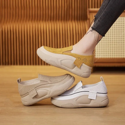 New Women's Shoes Lightweight Women Vulcanized Shoes Breathable Shoes Female Sneakers Casual  Slip-on Soft Bottom Tenis De Mujer