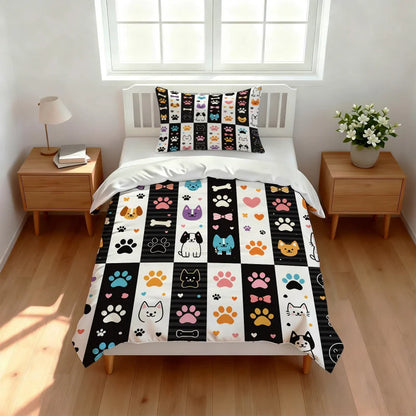 "Euphoria" Season 3 - Dog Print Duvet Cover Set, soft, skin-friendly, and comfortable, suitable for teenagers' bedrooms.