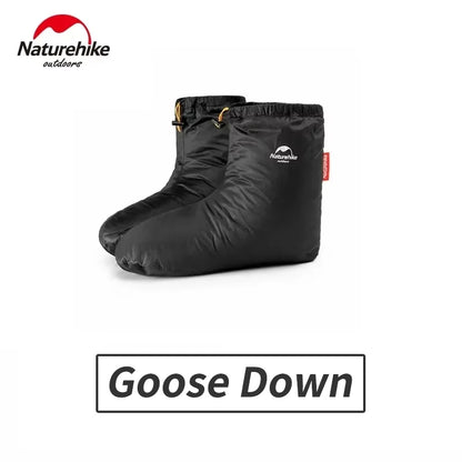 Naturehike Duck Goose Down Foot Cover Camping Hiking Winter Warm 0~-15℃ 650 700FP Slipper Boots Waterproof Shoe Sock Ultralight